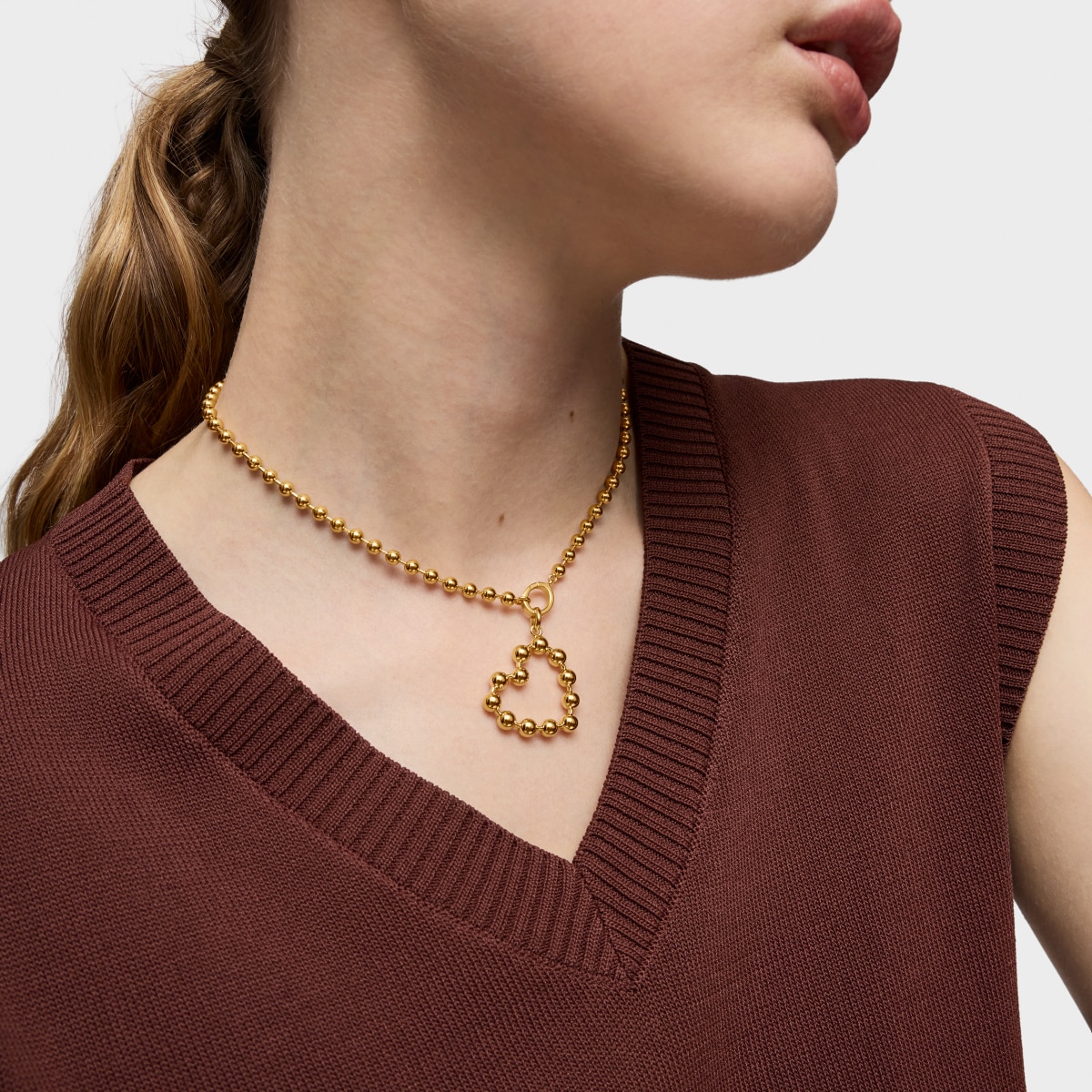 Heart Pendant with 18 kt gold plating over silver Sugar Party