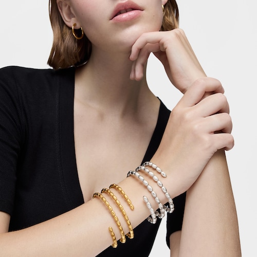 Spiral Bangle with 18 kt gold plating over silver TOUS Basics