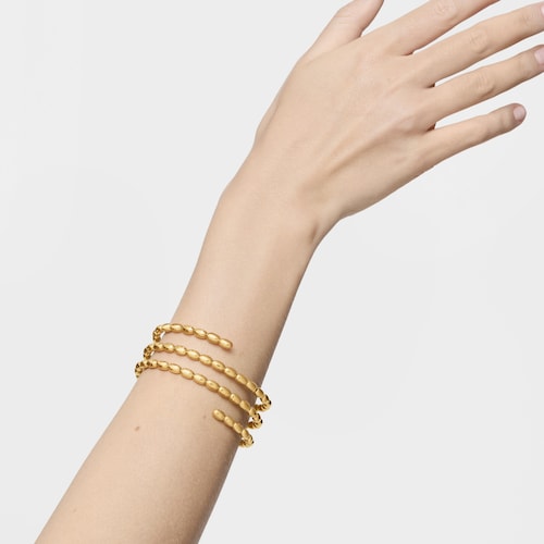 Spiral Bangle with 18 kt gold plating over silver TOUS Basics
