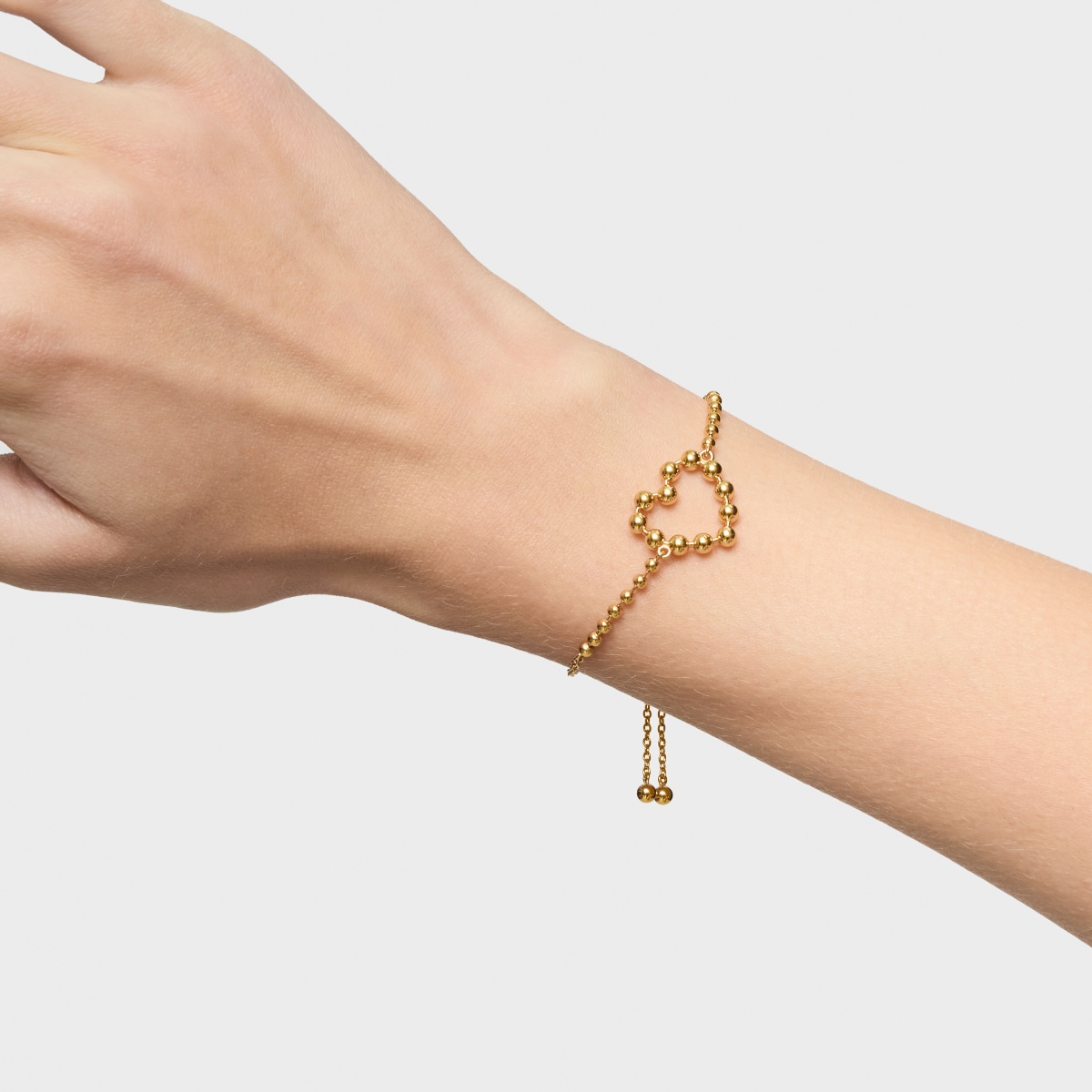 18 kt gold-plated silver heart Chain bracelet Sugar Party