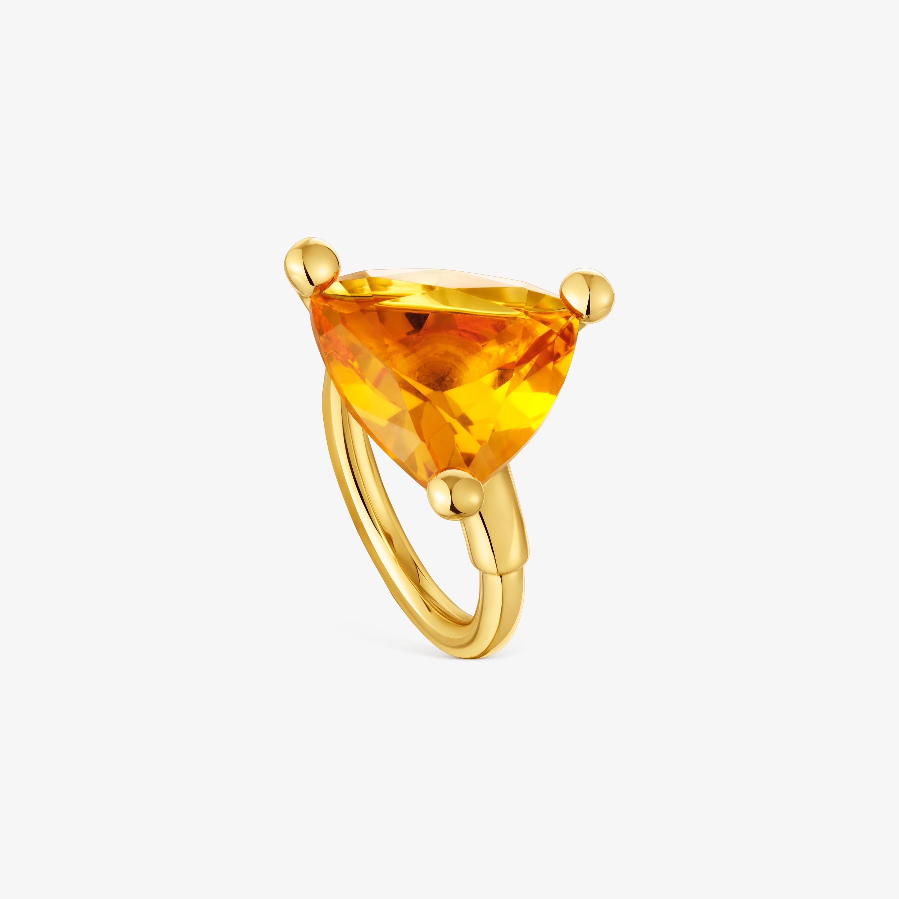 Large Ring 18K gold vermeil and lab-grown citrine TOUS Color LGG