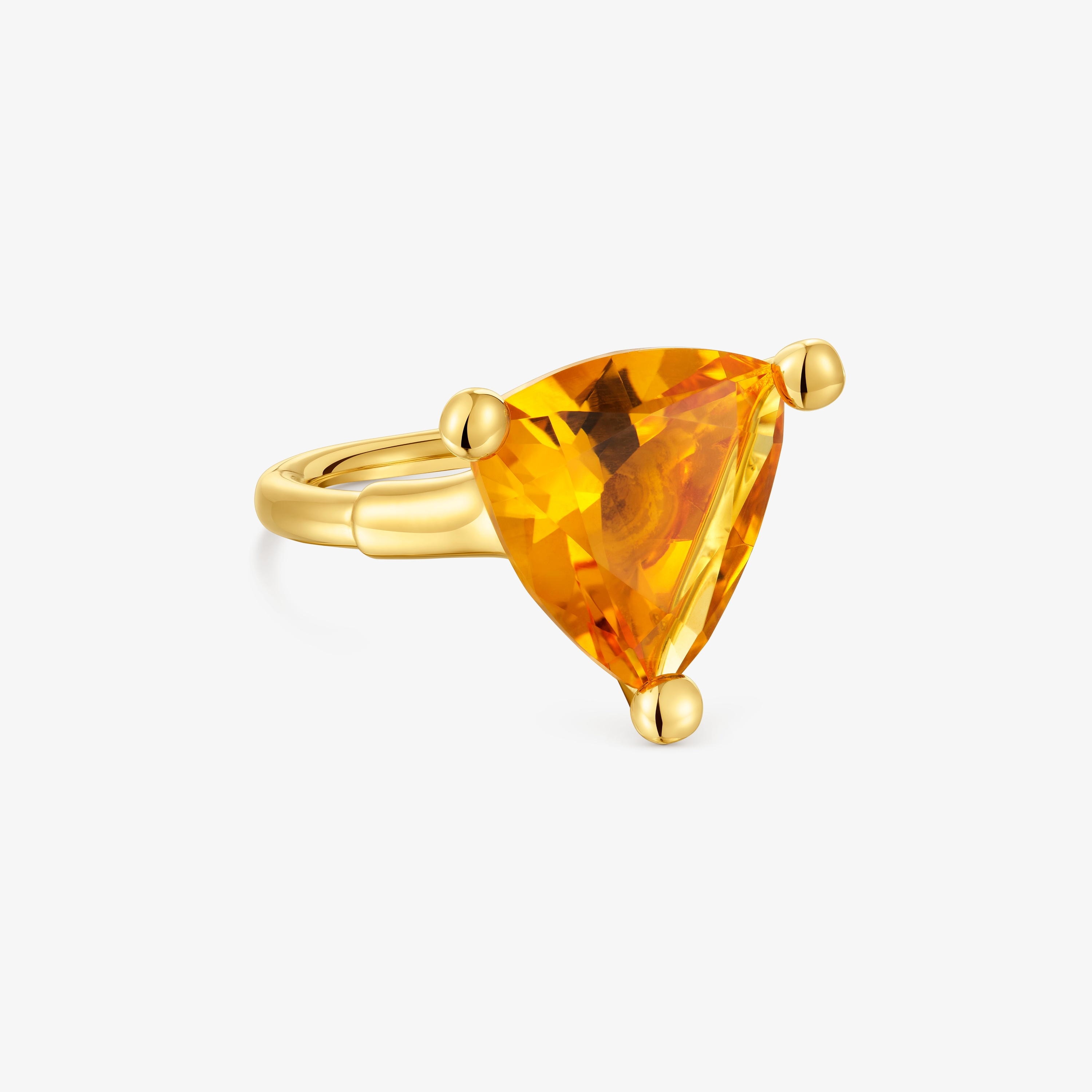 Large Ring 18K gold vermeil and lab-grown citrine TOUS Color LGG