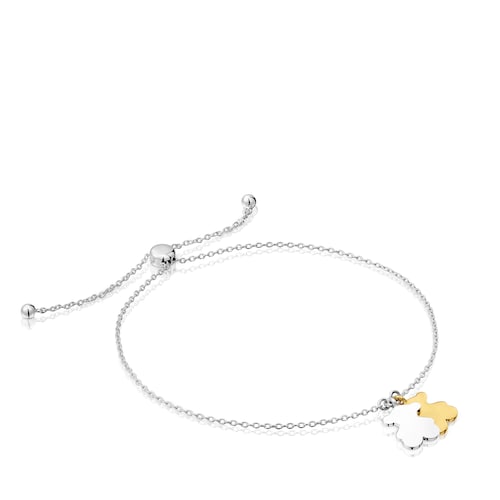 Pulsera oso cadena bicolor Sweet Dolls