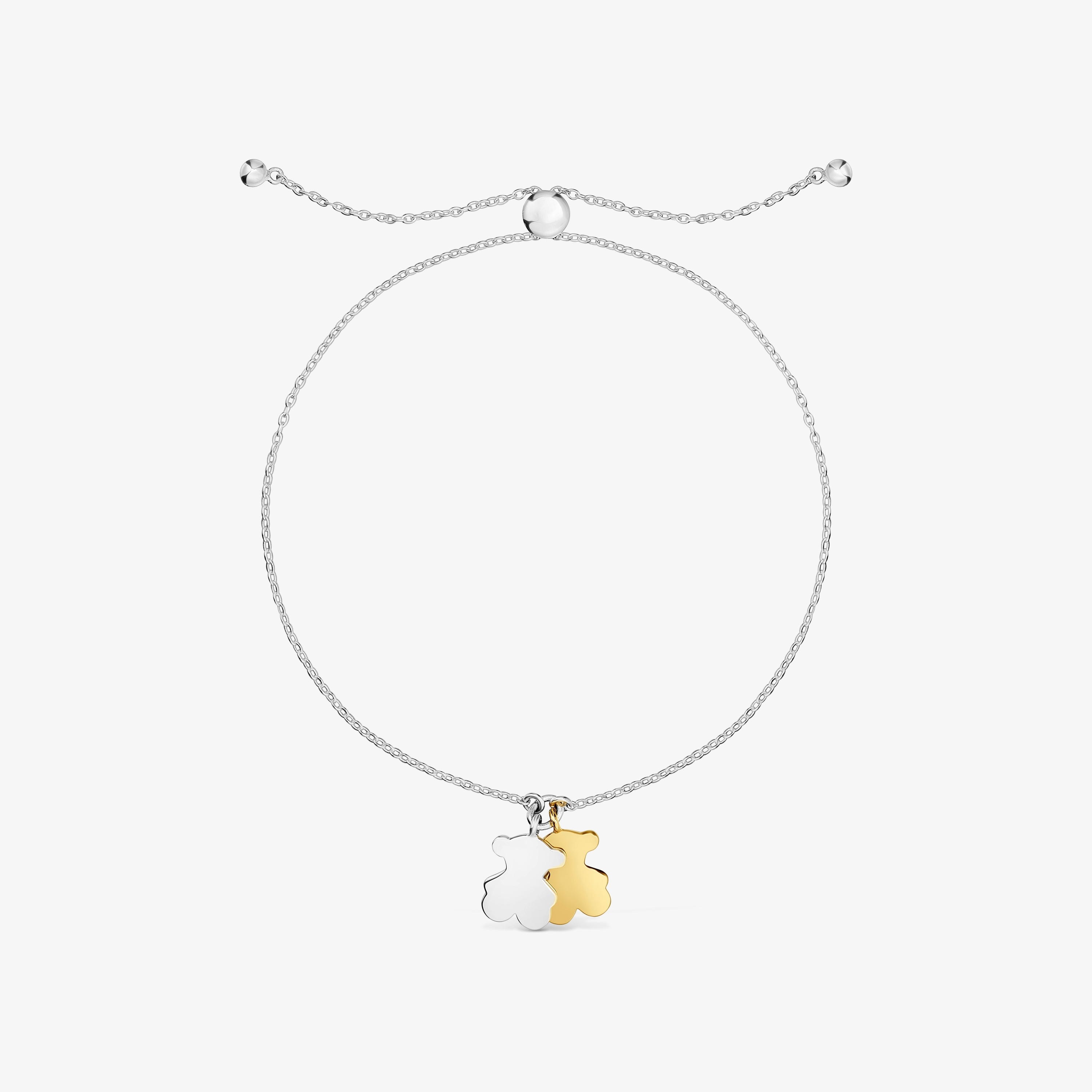 Sweet Dolls two-tone chain bear Bracelet