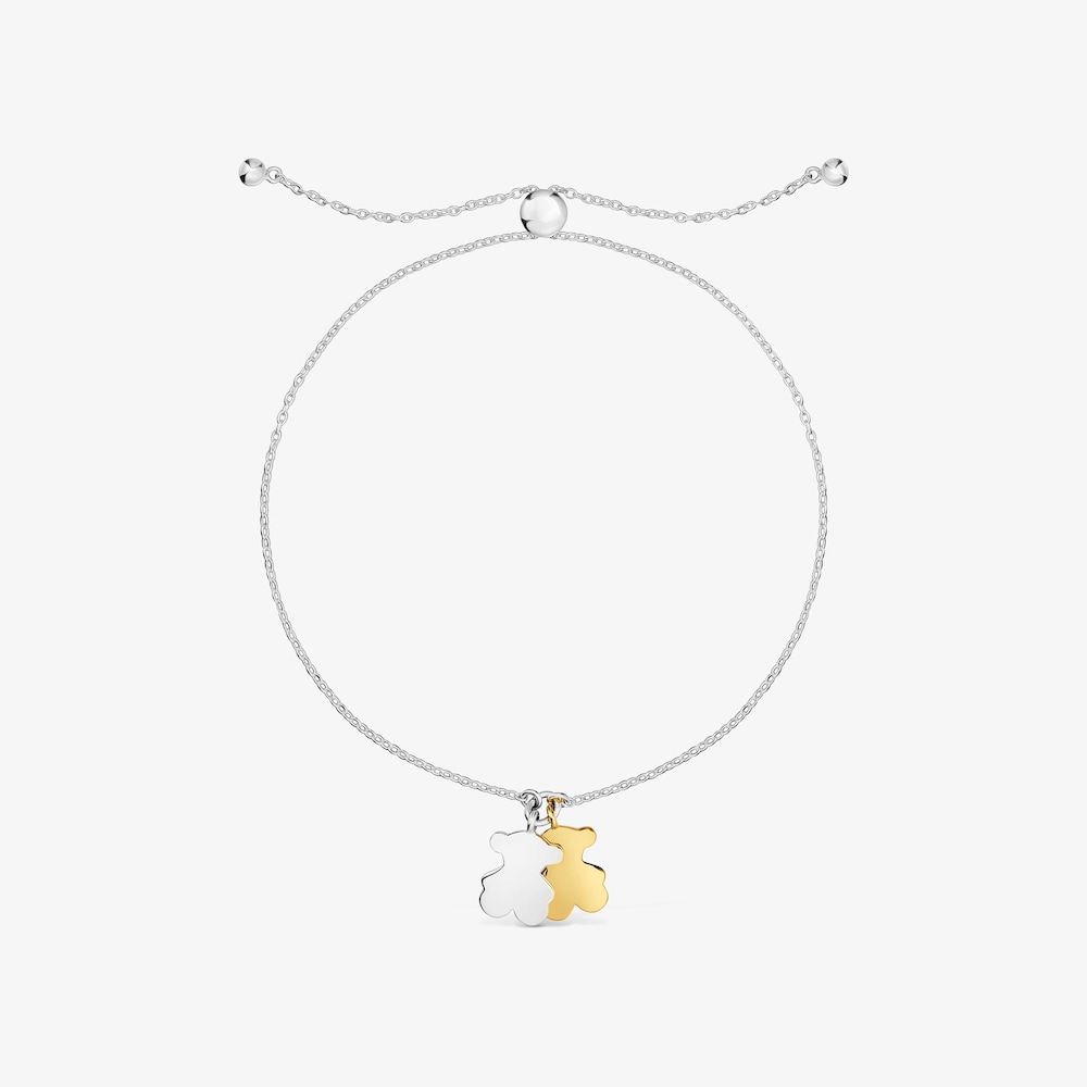 Dvojfarebn&yacute; retiazkov&yacute; N&aacute;ramok s medved&iacute;kom Sweet Dolls