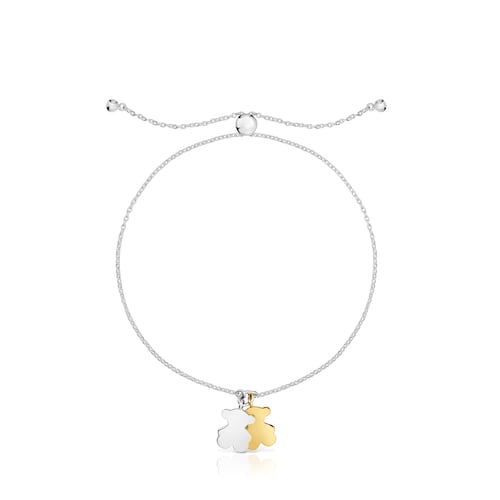 Pulsera oso cadena bicolor Sweet Dolls
