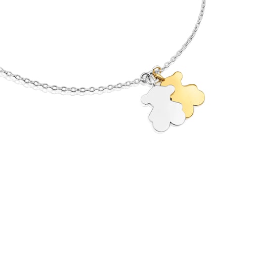 Pulsera oso cadena bicolor Sweet Dolls
