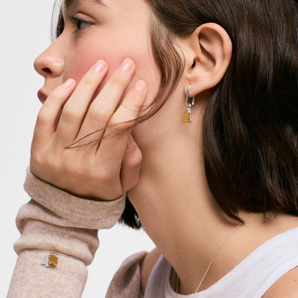 Dvojfarebn&yacute; retiazkov&yacute; N&aacute;ramok s medved&iacute;kom Sweet Dolls