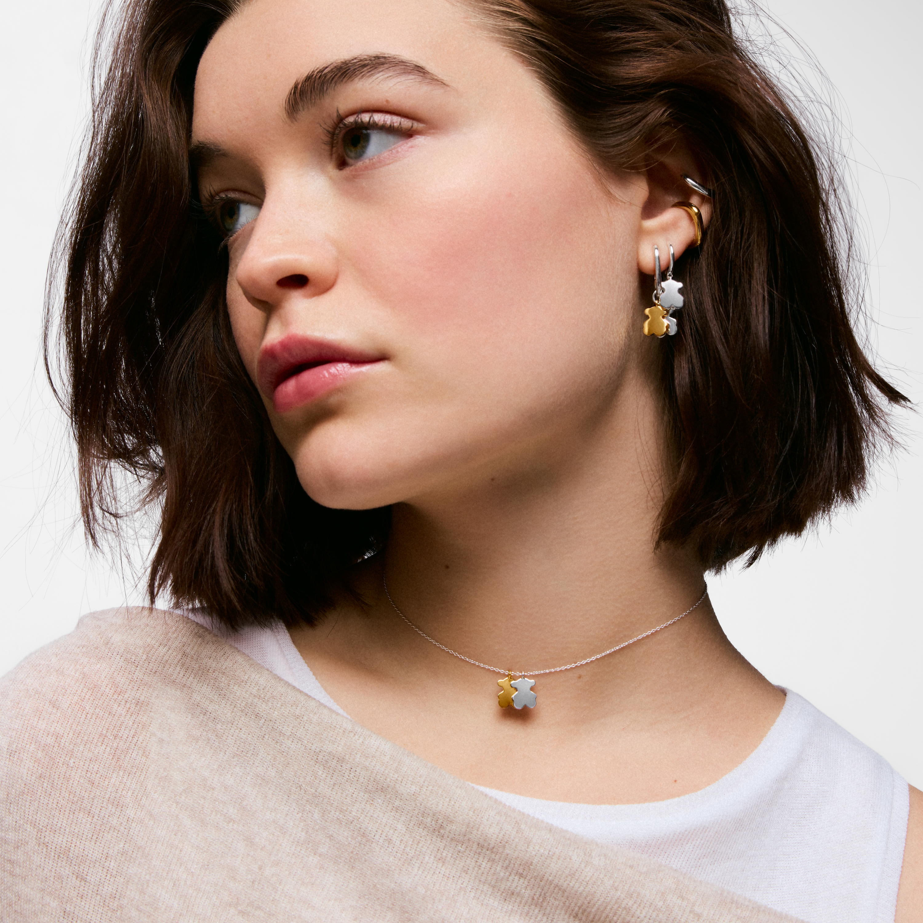 Sweet Dolls short two-tone Necklace with motifs