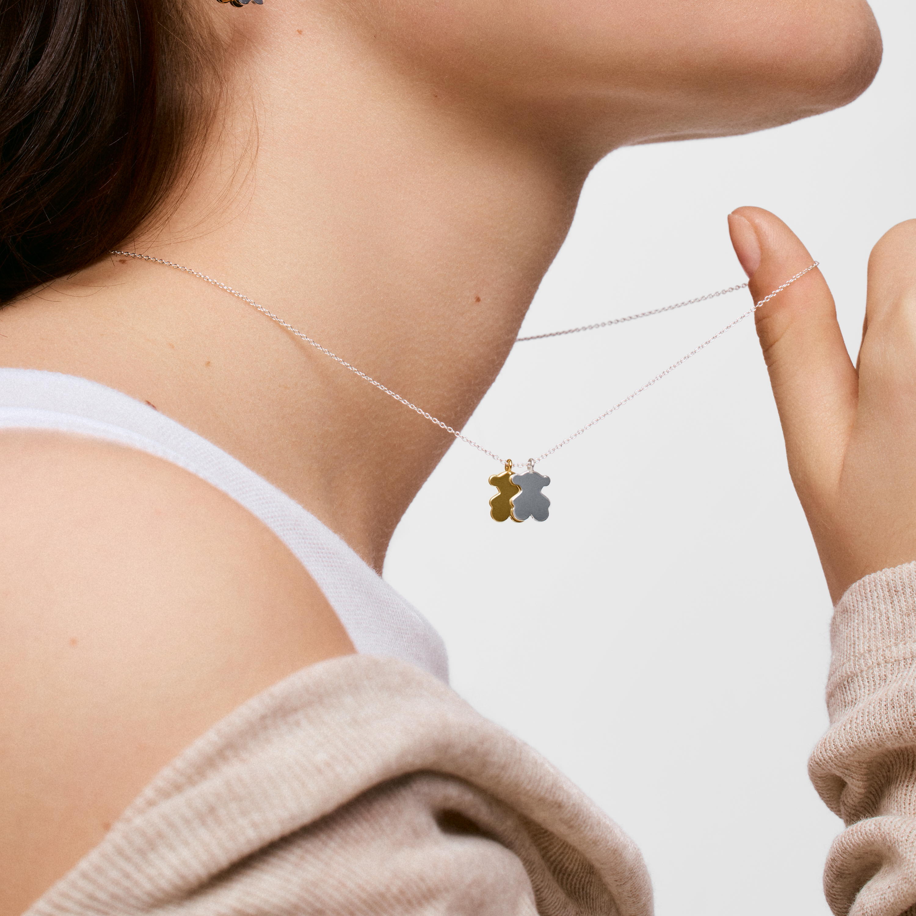 Sweet Dolls short two-tone Necklace with motifs