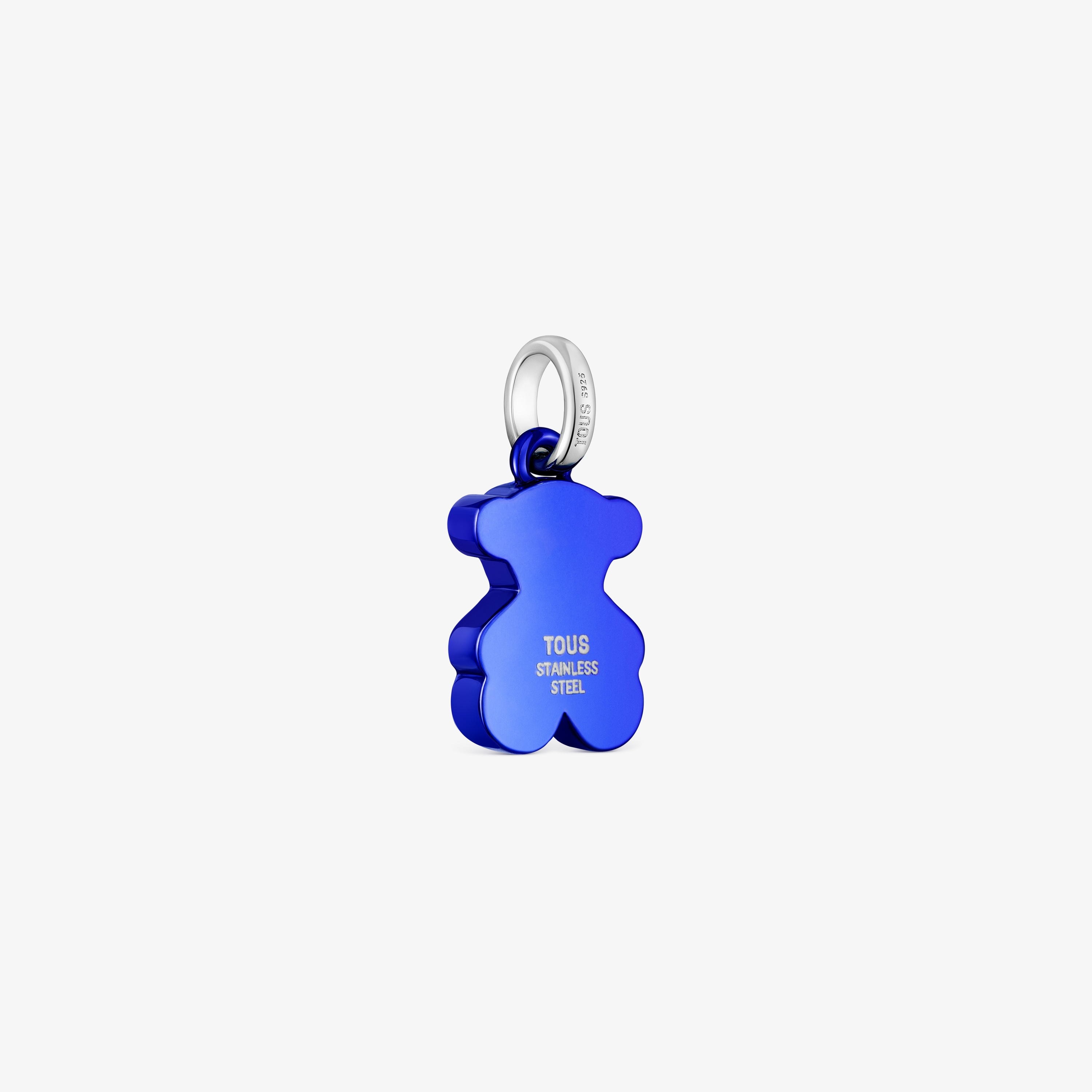 Small blue steel bear Pendant Sweet Dolls