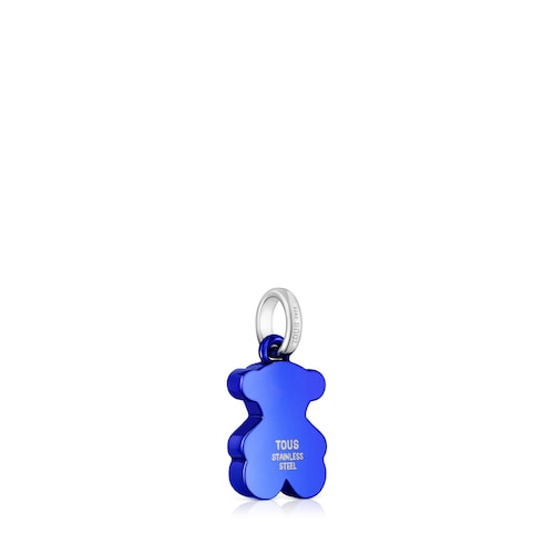 Colgante oso pequeño de acero en color azul Sweet Dolls