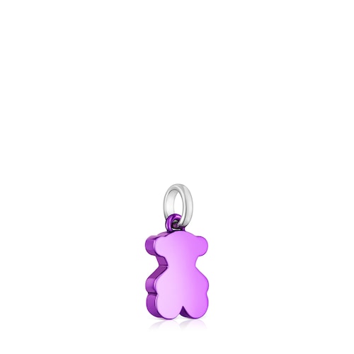 Small lilac-colored steel bear Pendant Sweet Dolls