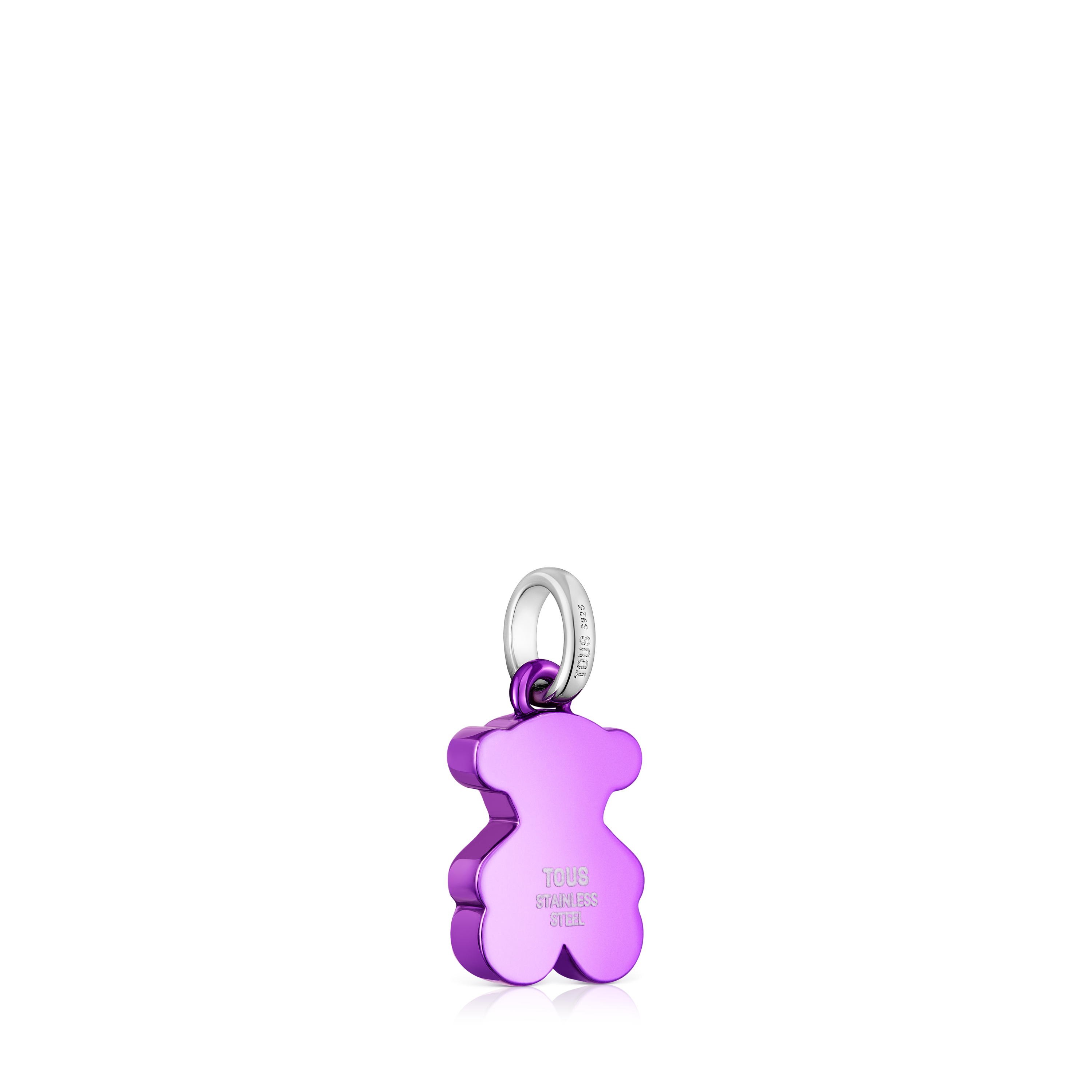 lilac-colored steel bear Pendant Sweet Dolls