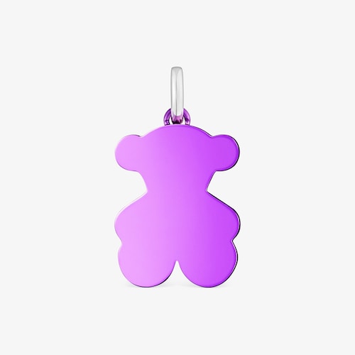 Medium lilac-colored steel bear Pendant Sweet Dolls