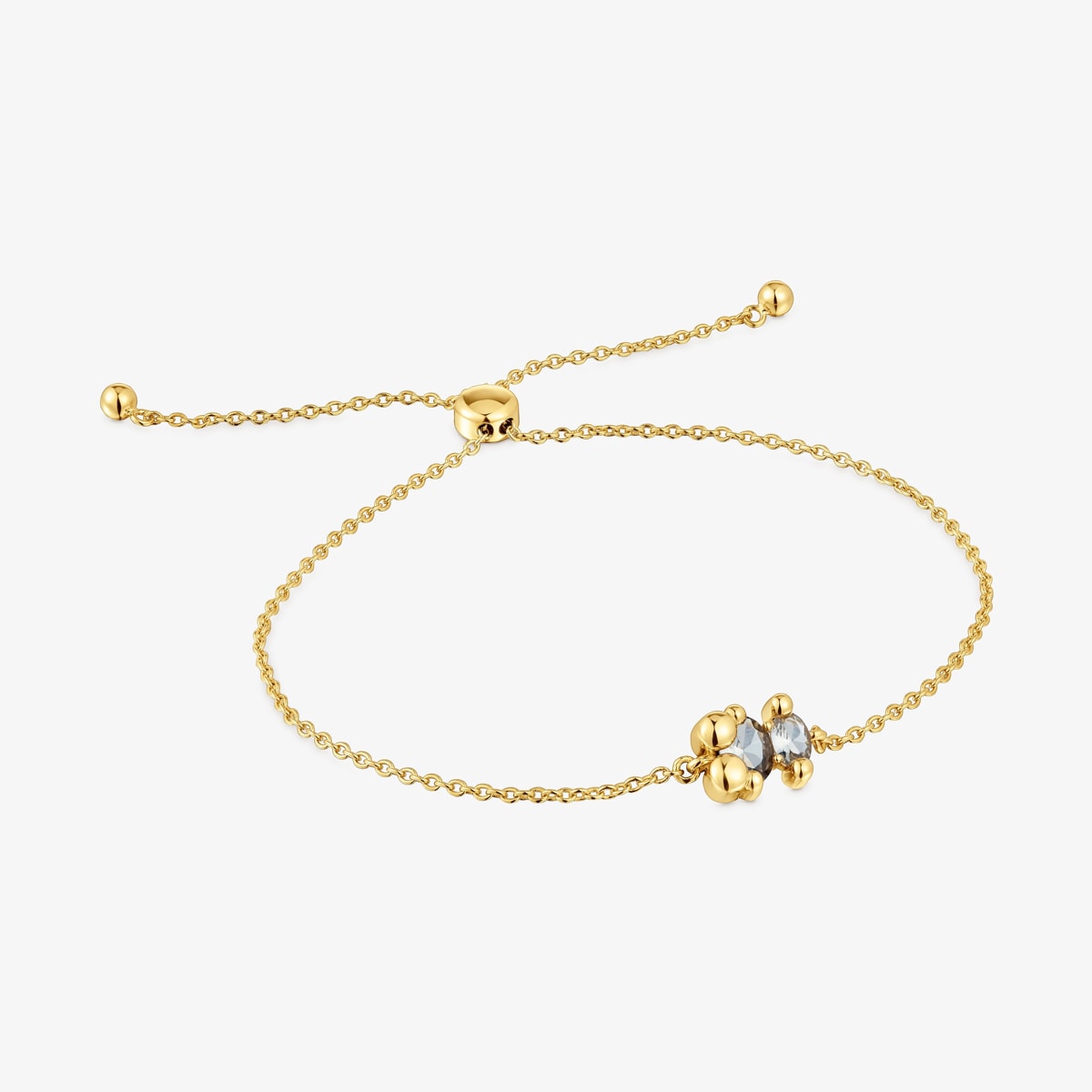 Tous - Pulsera Cadena Motivo Oso Con Baño De Oro 18 Kt Sobre Plata Y Espinela Verde Creada En Laboratorio 8 Mm Color Bear Lgg - Verde