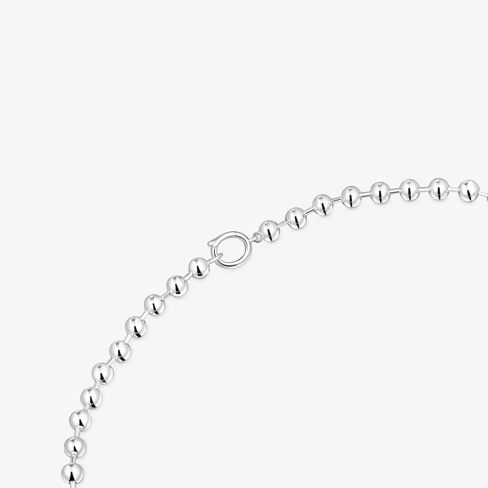 Collar corto motivos oso de plata y zafiros lila creados en laboratorio Color Bear LGG