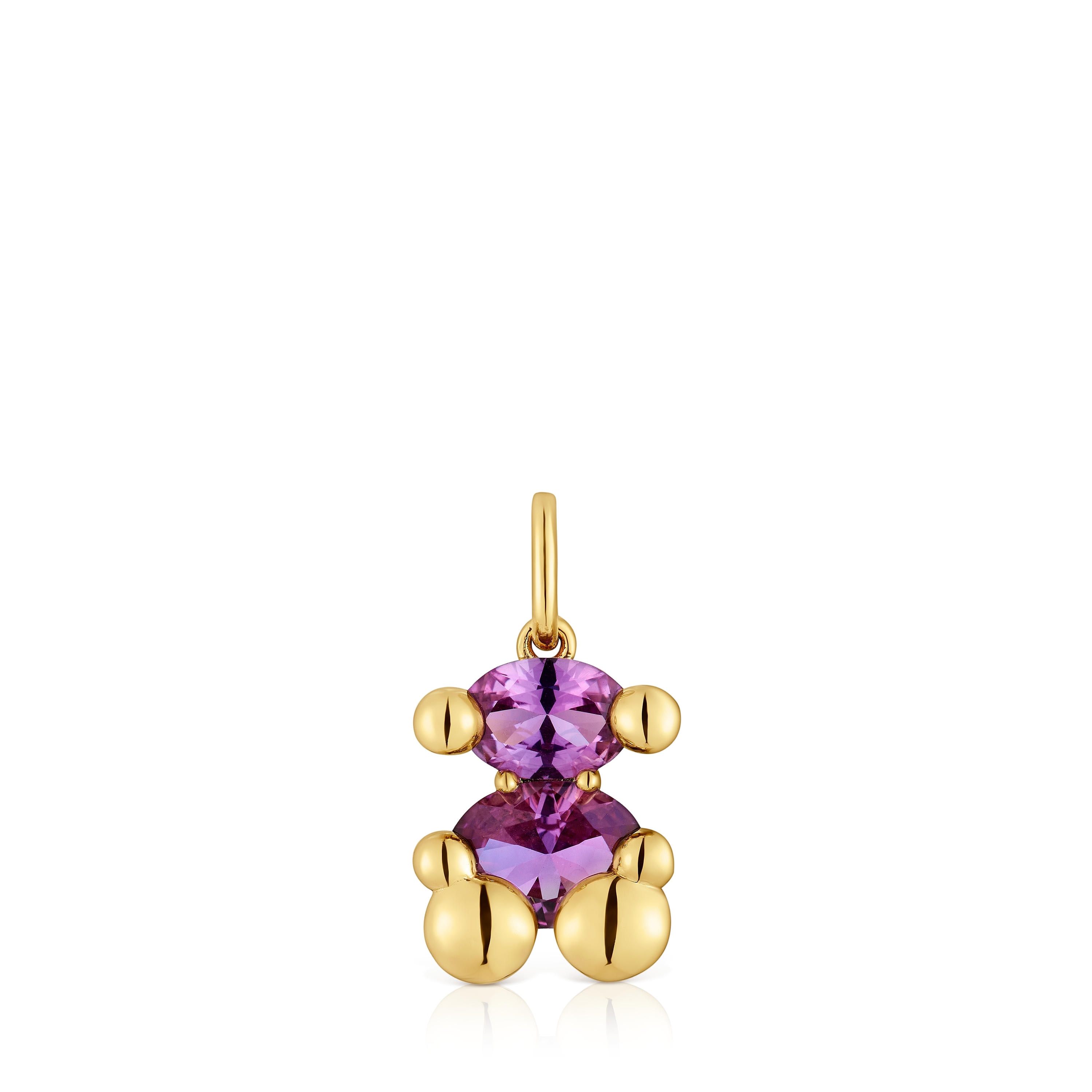 Small 18kt gold plating over silver bear motif Pendant with