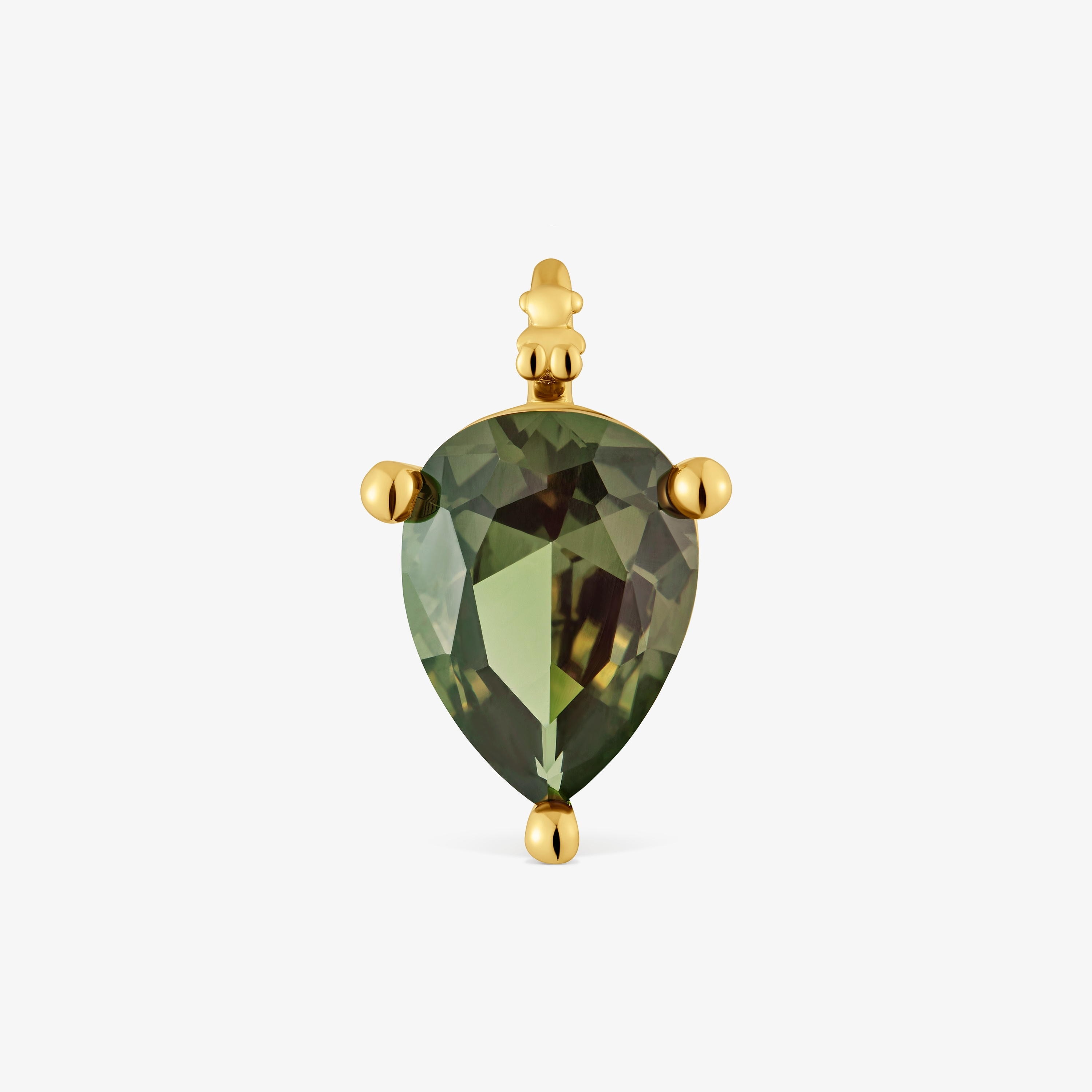 Small Pendant in 18K gold vermeil and lab-grown green spinel TOUS Color LGG