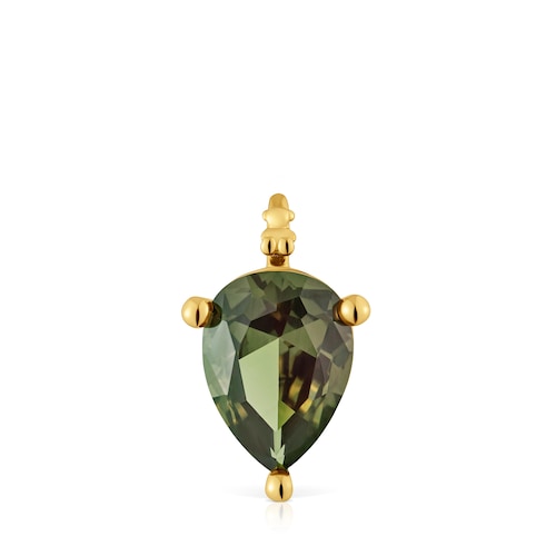 Small Pendant in 18kt gold plating over silver and lab-grown green spinel TOUS Color LGG