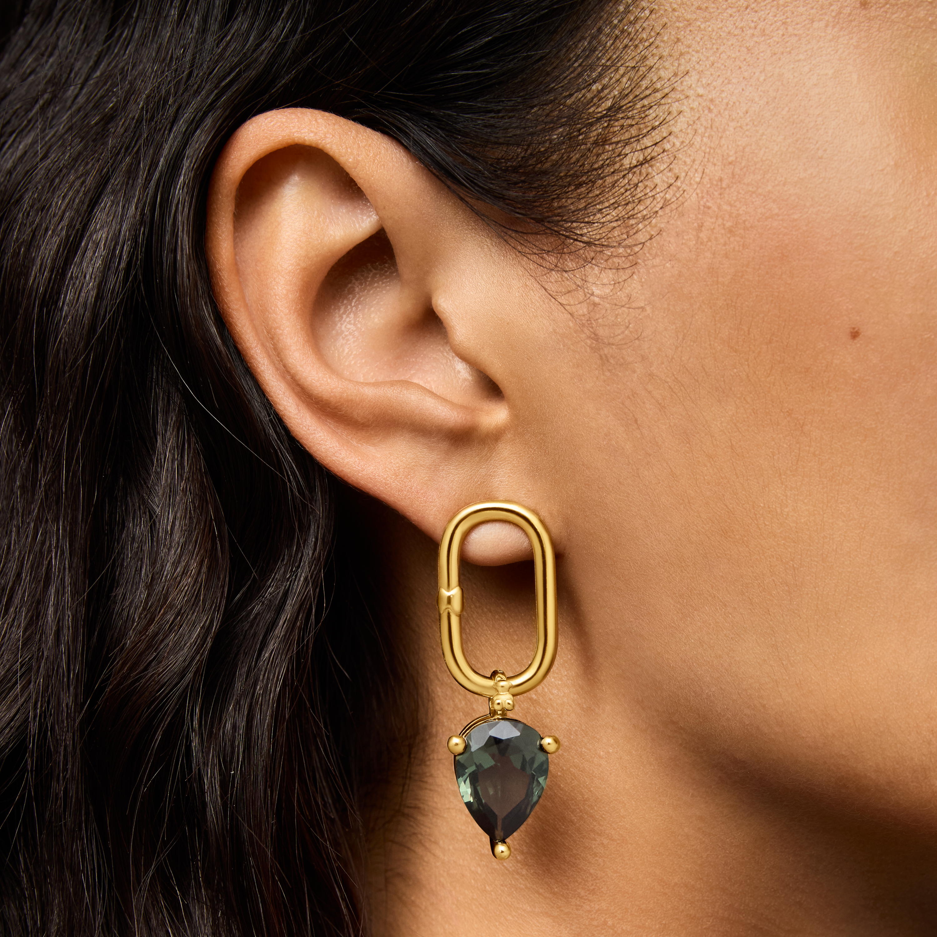 Small Pendant in 18K gold vermeil and lab-grown green spinel TOUS Color LGG