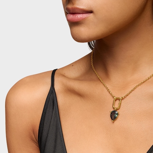 Small Pendant in 18kt gold plating over silver and lab-grown green spinel TOUS Color LGG