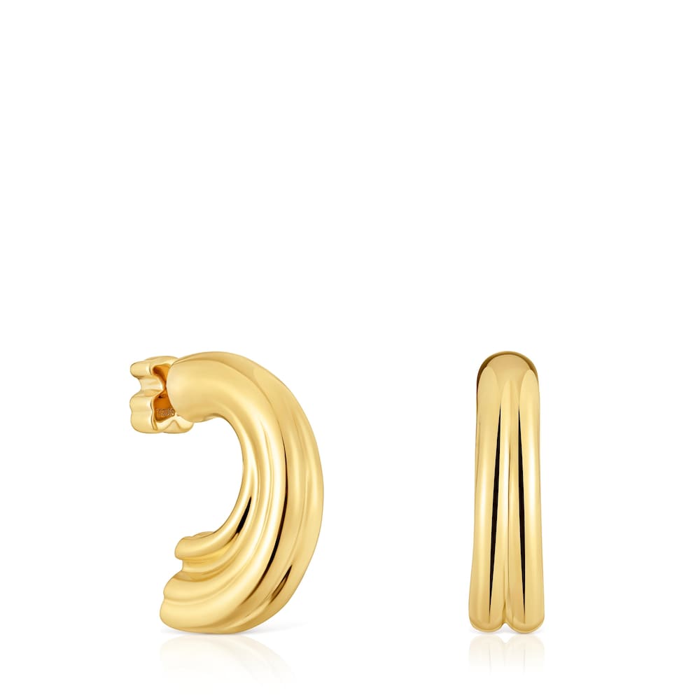 18kt gold plating over silver Hoop earrings with bear motif TOUS 1950 18kt gold plating over silver Hoop earrings with bear motif TOUS 1950