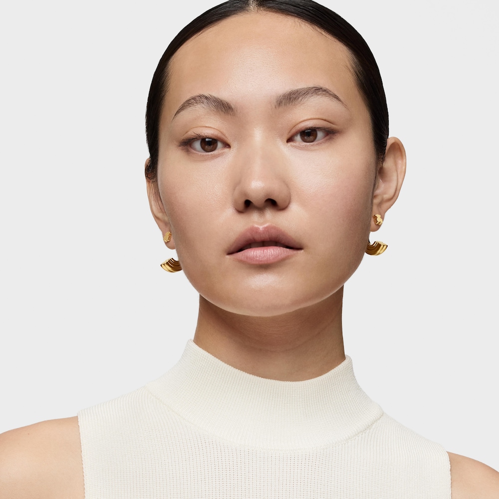 18kt gold plating over silver Hoop earrings with bear motif TOUS 1950 18kt gold plating over silver Hoop earrings with bear motif TOUS 1950
