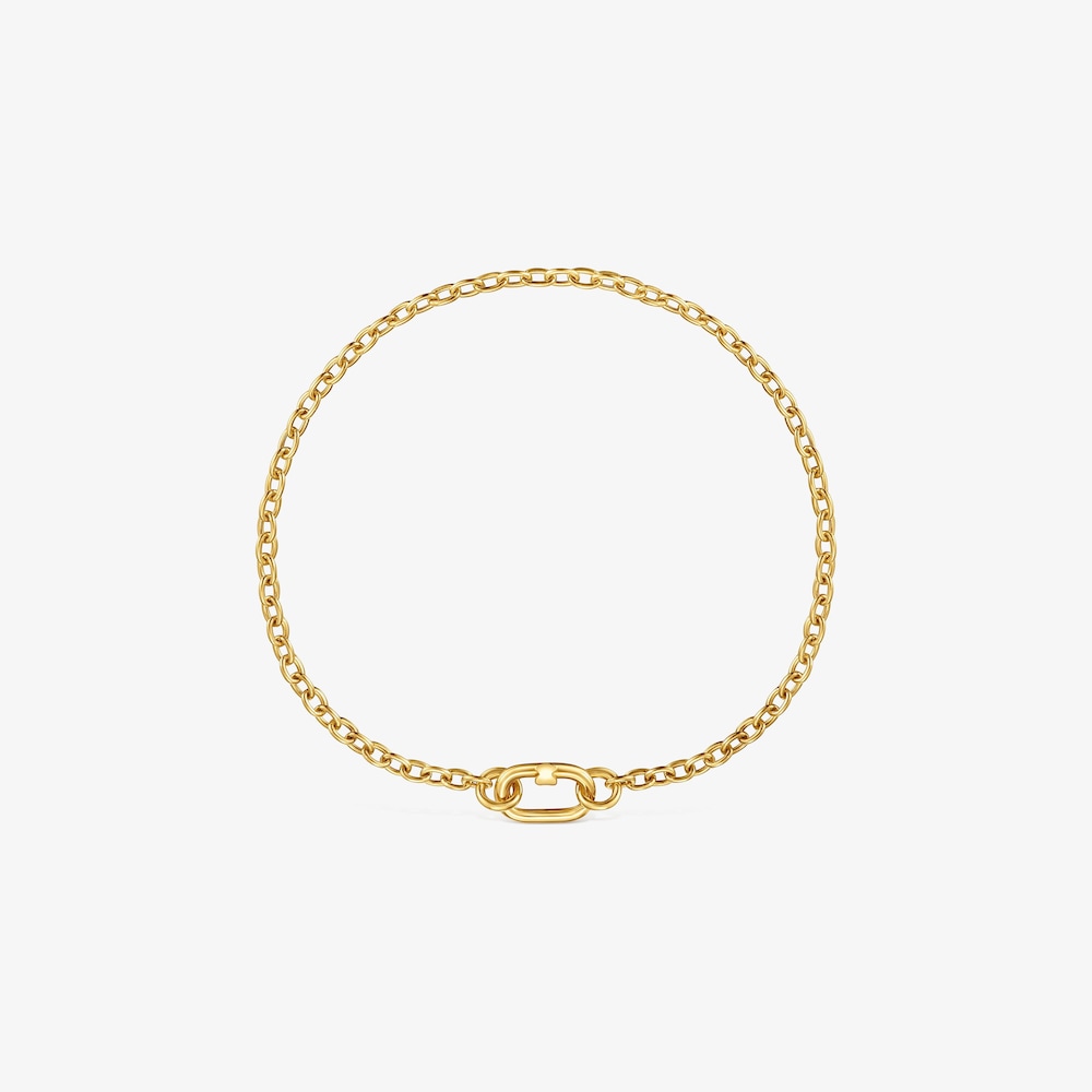 Pulsera cadena gruesa de oro Hold Oval