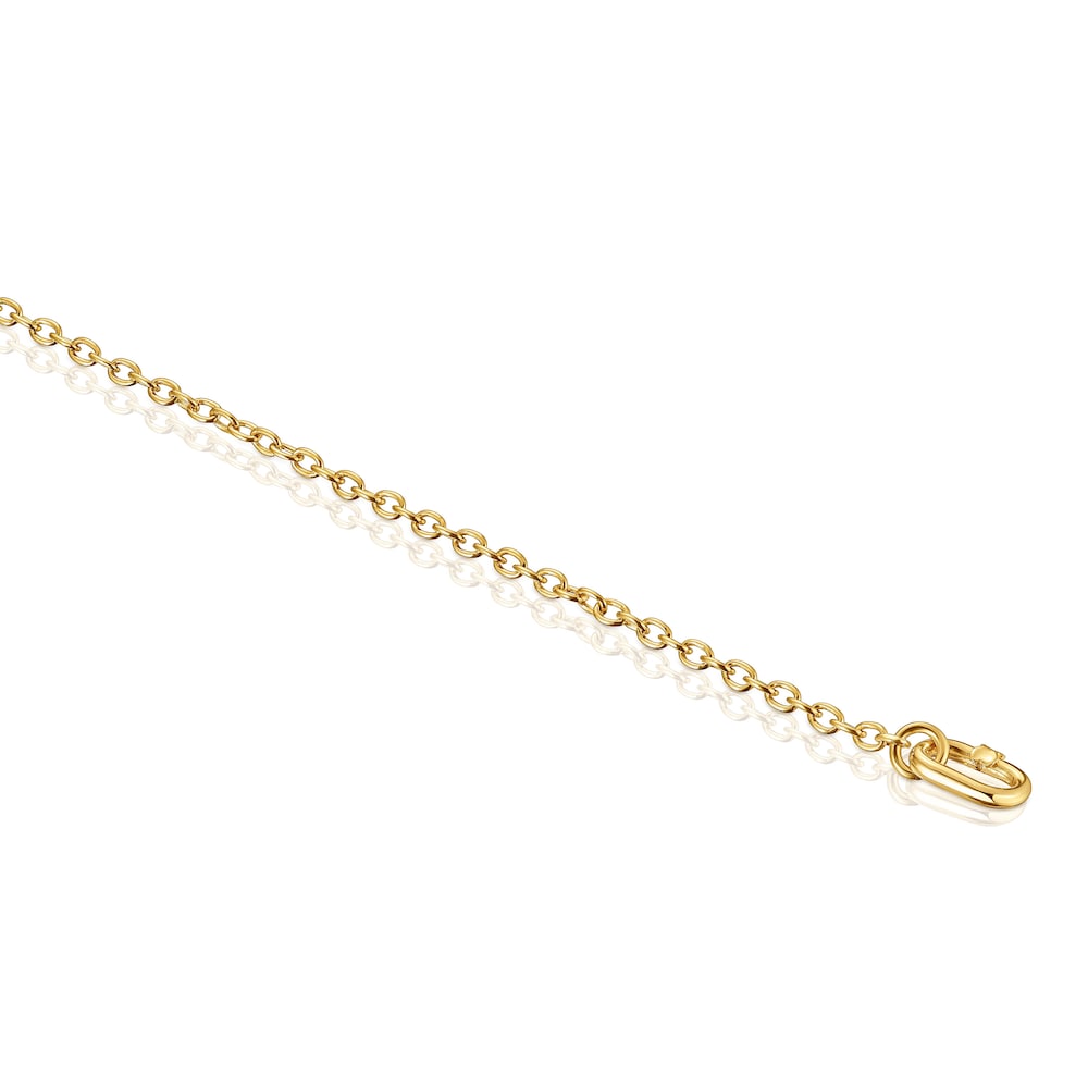 Pulsera cadena gruesa de oro Hold Oval image number 2