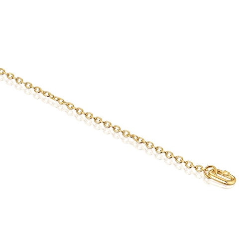 Pulsera cadena gruesa de oro Hold Oval