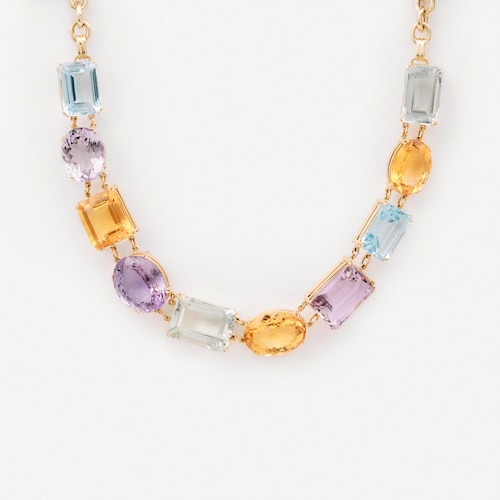 Gold Necklace with gemstones TOUS&nbsp;ATELIER UNIQUE&nbsp;PIECES image number 0