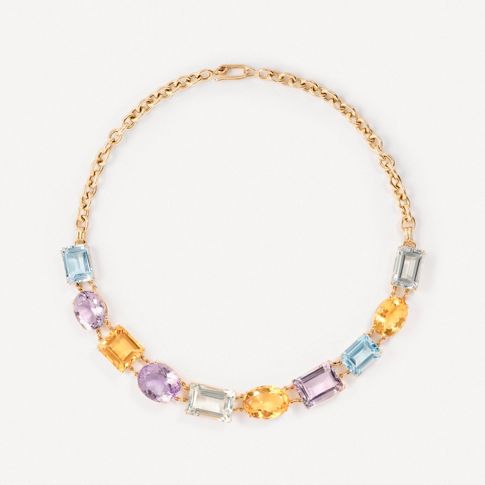 Gold Necklace with gemstones TOUS&nbsp;ATELIER UNIQUE&nbsp;PIECES