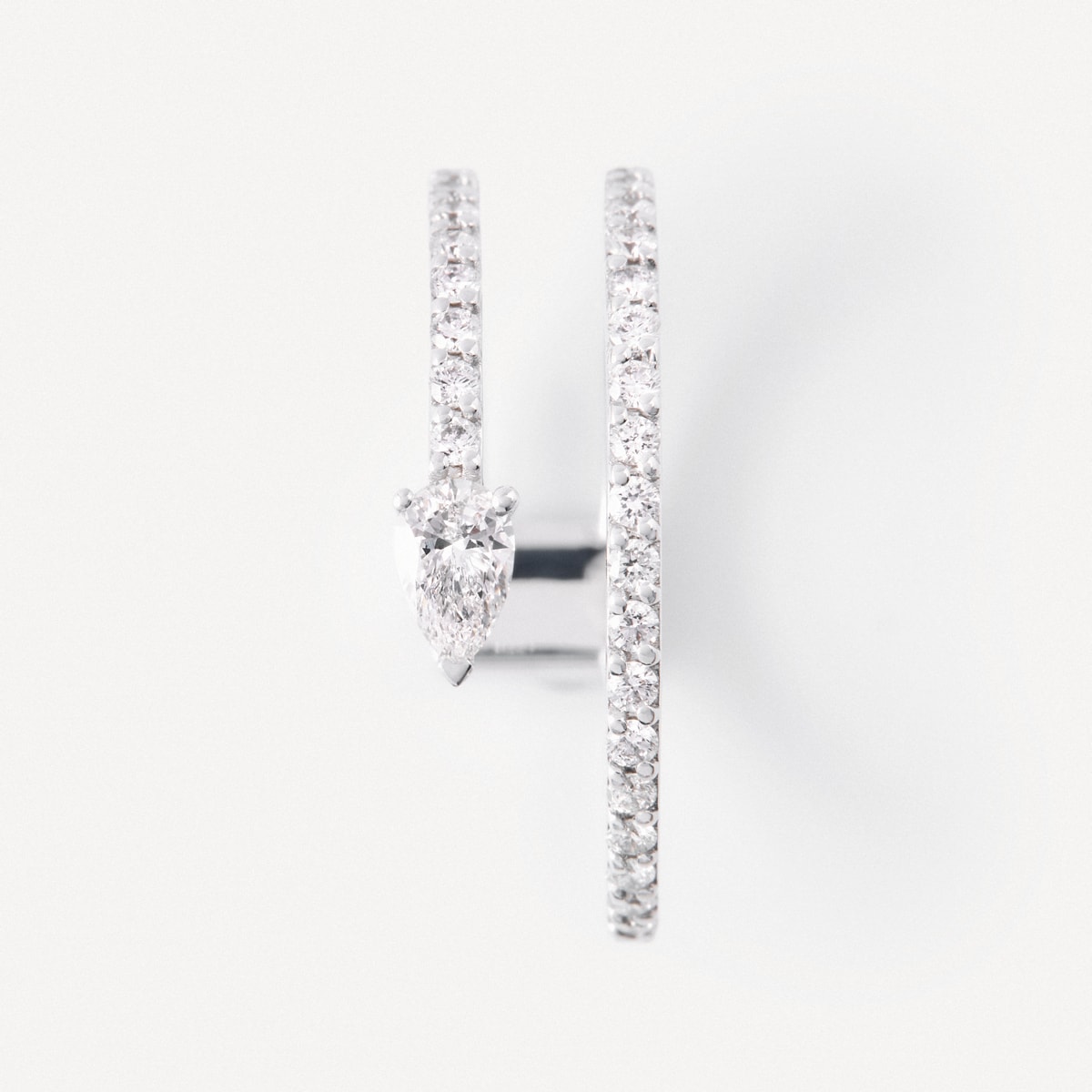 White gold Double ring with pear-cut diamonds TOUS ATELIER