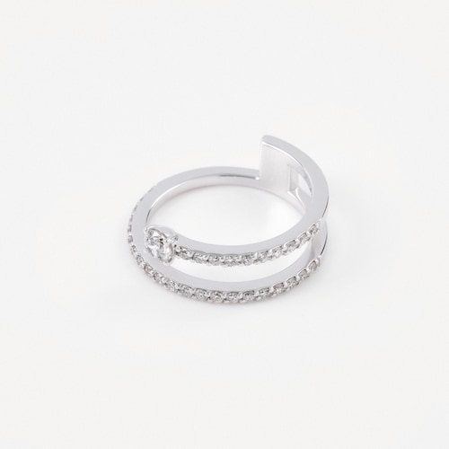 White gold Double ring with diamonds TOUS ATELIER
