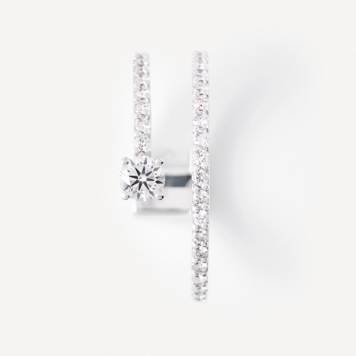 White gold Double ring with diamonds TOUS ATELIER