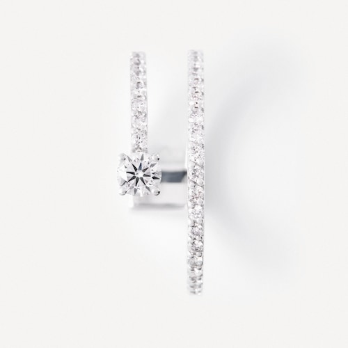 White gold Double ring with diamonds TOUS ATELIER