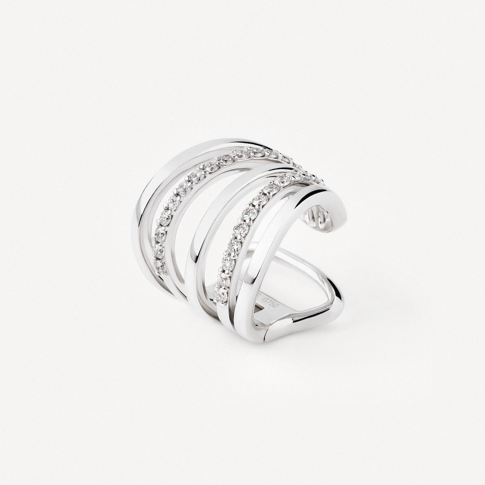 Earcuff TOUS ATELIER &mu;&epsilon; &delta;ύ&omicron; &lambda;&omega;&rho;ί&delta;&epsilon;&sigmaf; &alpha;&pi;ό &lambda;&epsilon;&upsilon;&kappa;ό&chi;&rho;&upsilon;&sigma;&omicron; &kappa;&alpha;&iota; &delta;&iota;&alpha;&mu;ά&nu;&tau;&iota;&alpha;