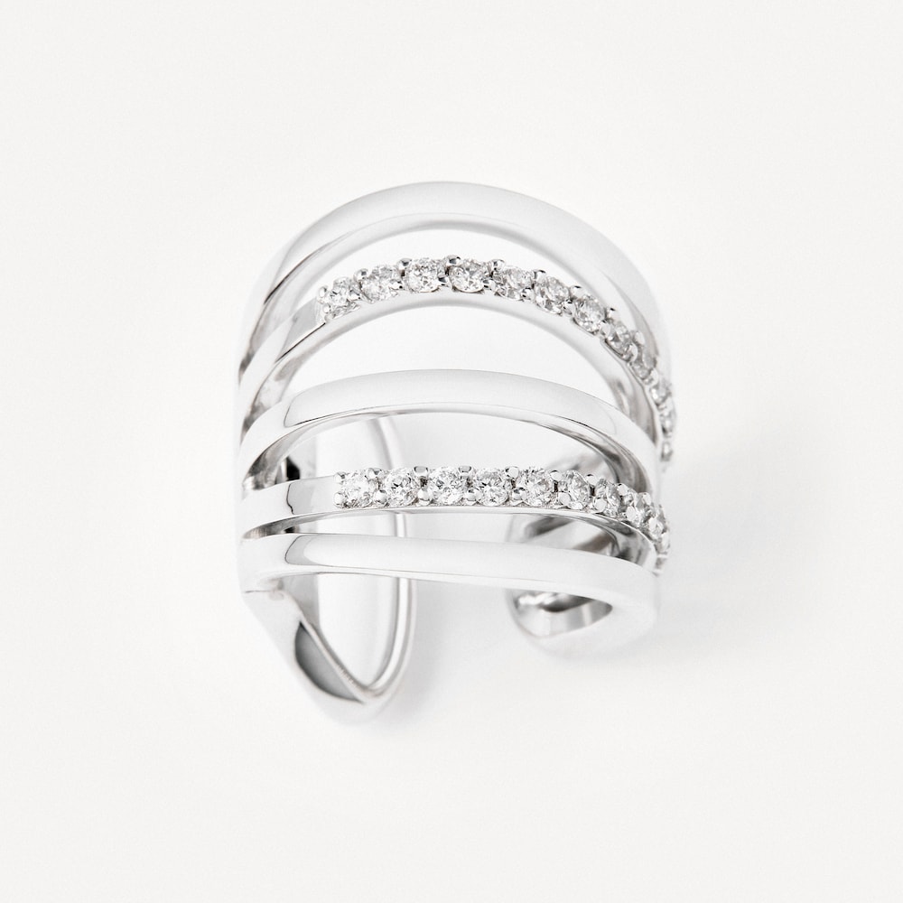 Earcuff TOUS ATELIER &mu;&epsilon; &delta;ύ&omicron; &lambda;&omega;&rho;ί&delta;&epsilon;&sigmaf; &alpha;&pi;ό &lambda;&epsilon;&upsilon;&kappa;ό&chi;&rho;&upsilon;&sigma;&omicron; &kappa;&alpha;&iota; &delta;&iota;&alpha;&mu;ά&nu;&tau;&iota;&alpha;