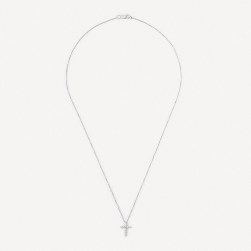 Collar cruz de oro blanco con diamantes TOUS ATELIER