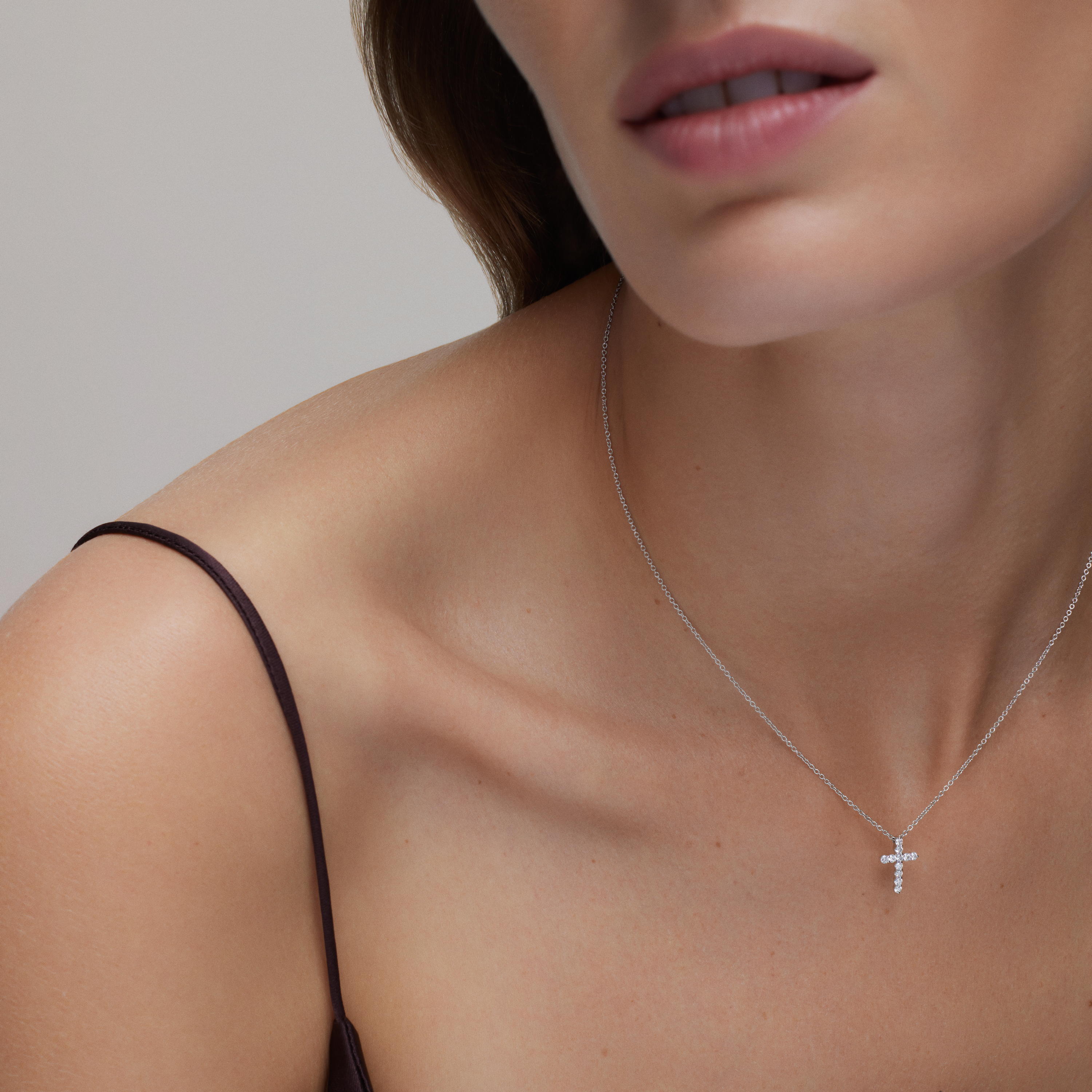 White gold cross Necklace with diamonds TOUS ATELIER