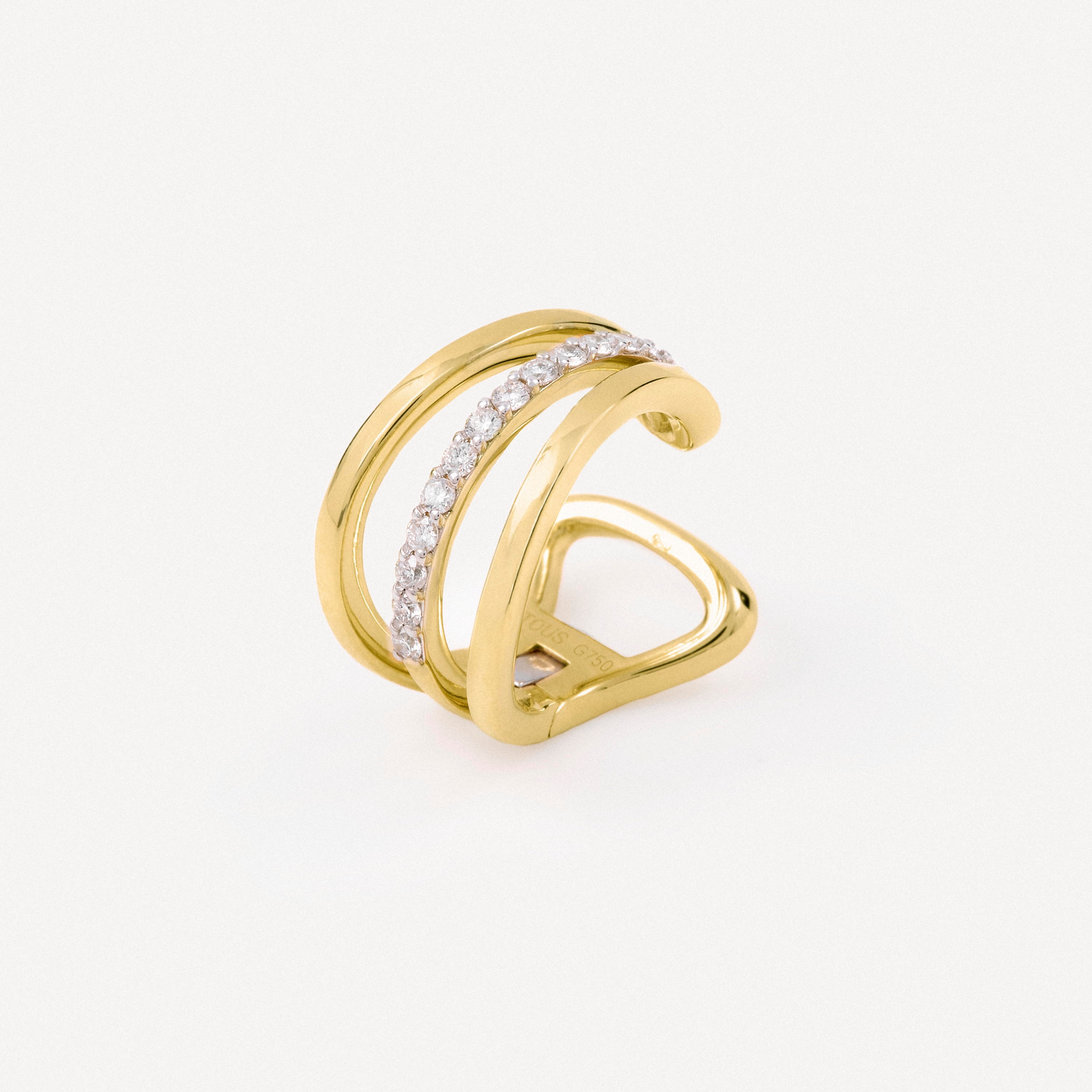 Gold, white gold and diamond Earcuff TOUS ATELIER