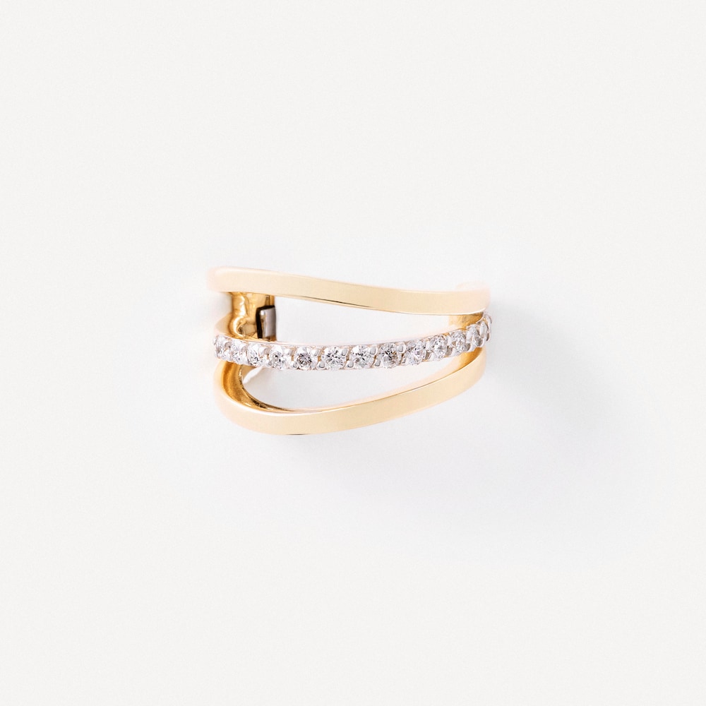 Earcuff de oro, oro blanco y diamantes TOUS ATELIER image number 1