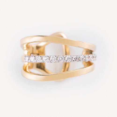 Gold, white gold and diamond Earcuff TOUS ATELIER