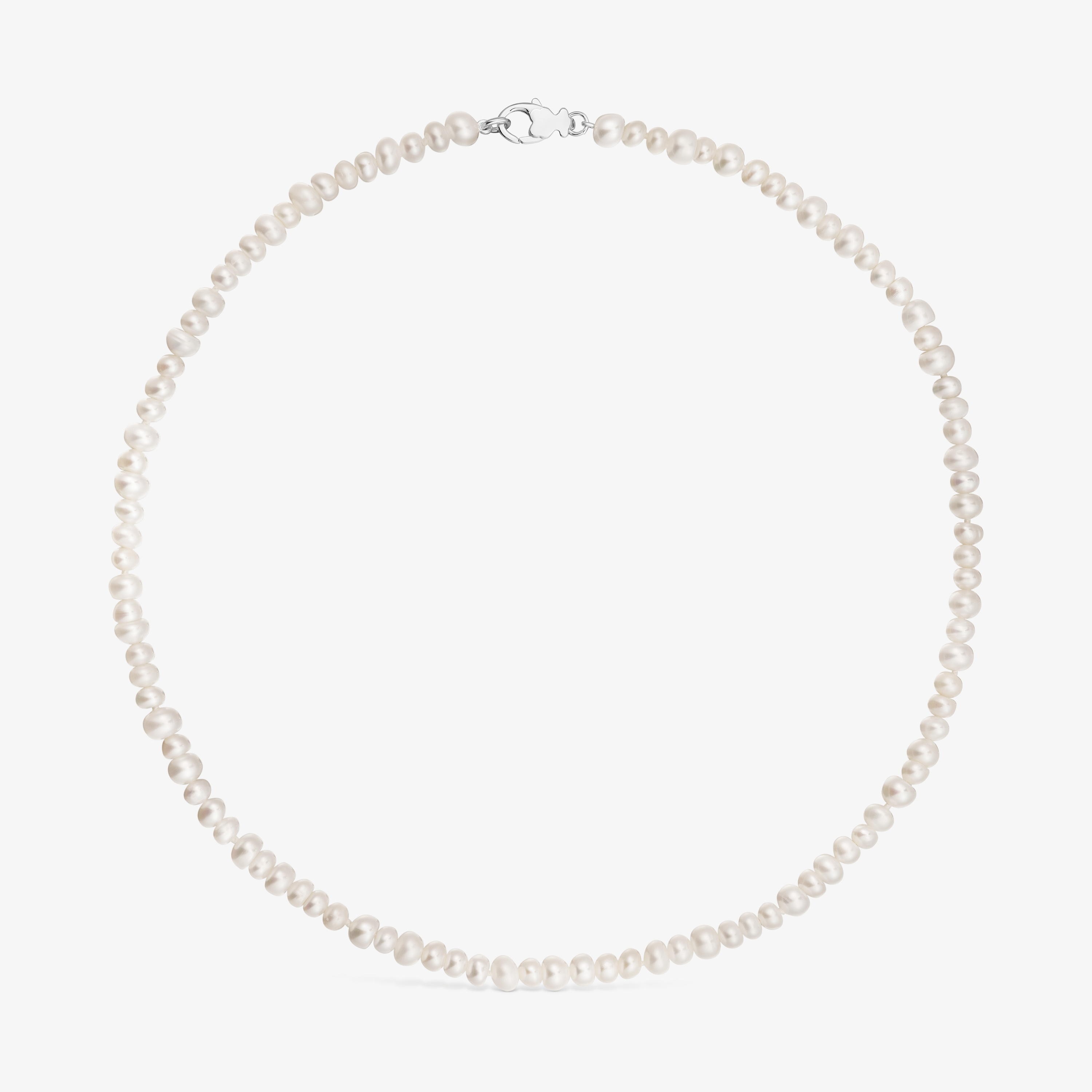 Silver Necklace with cultured pearls Sweet Dolls