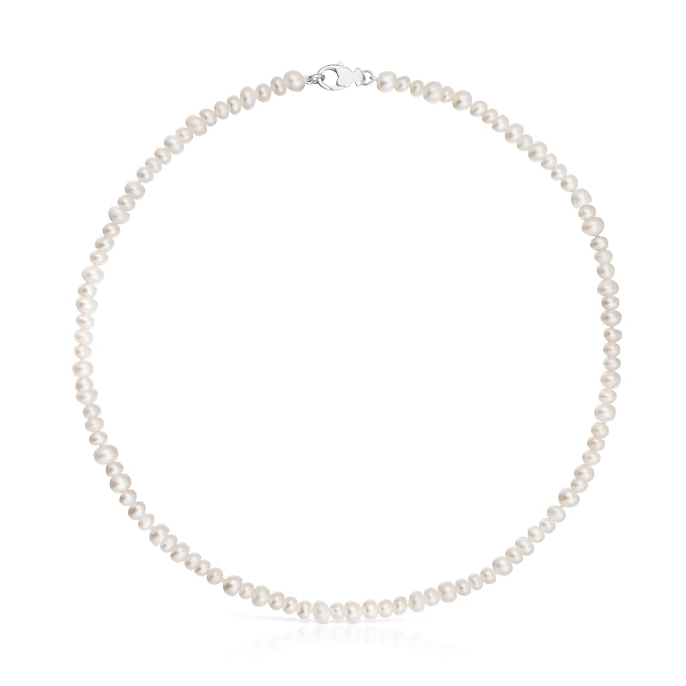 Silver Necklace with cultured pearls Sweet Dolls