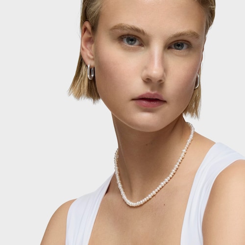 Silver Necklace with cultured pearls Sweet Dolls