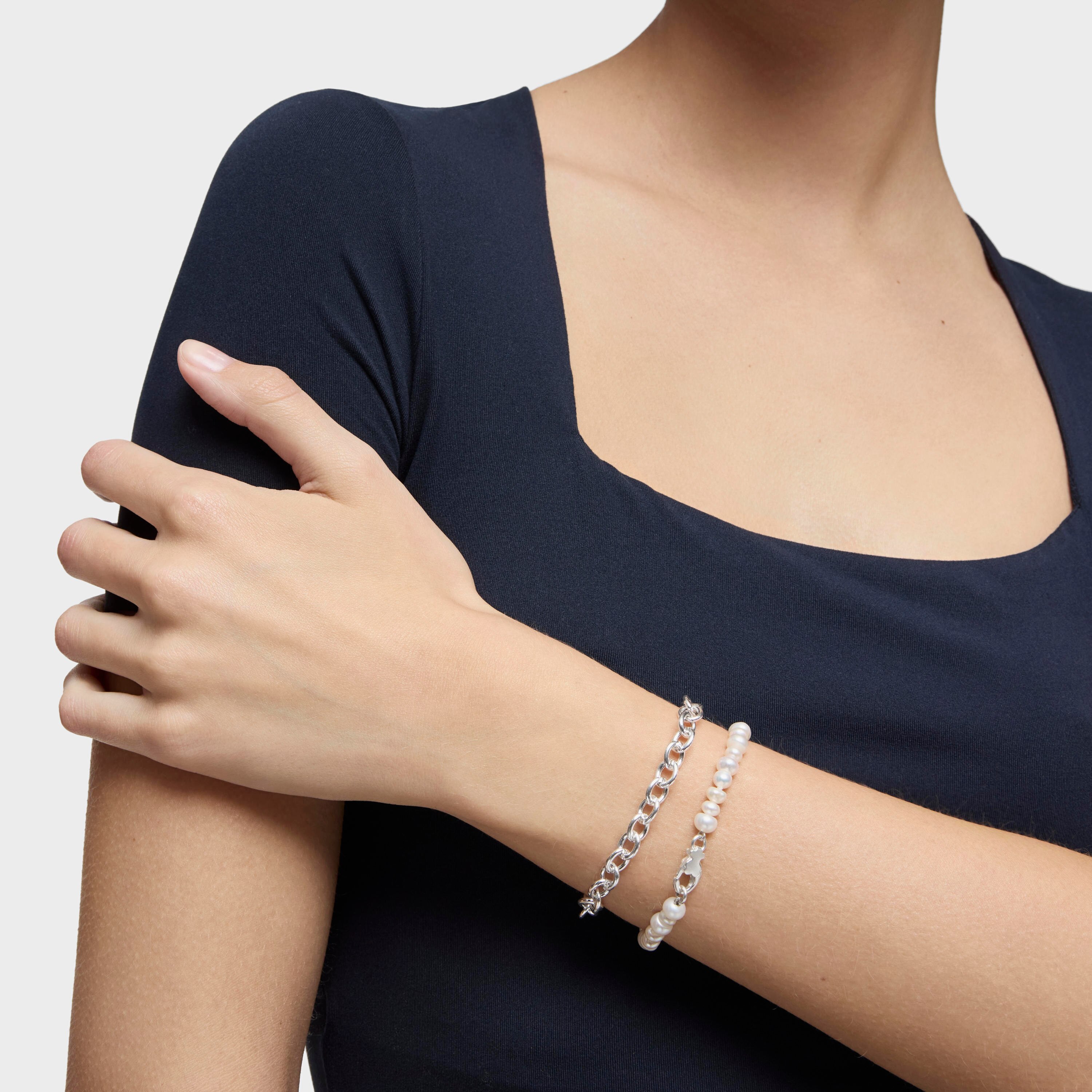 Silver Bracelet with cultured pearls Sweet Dolls