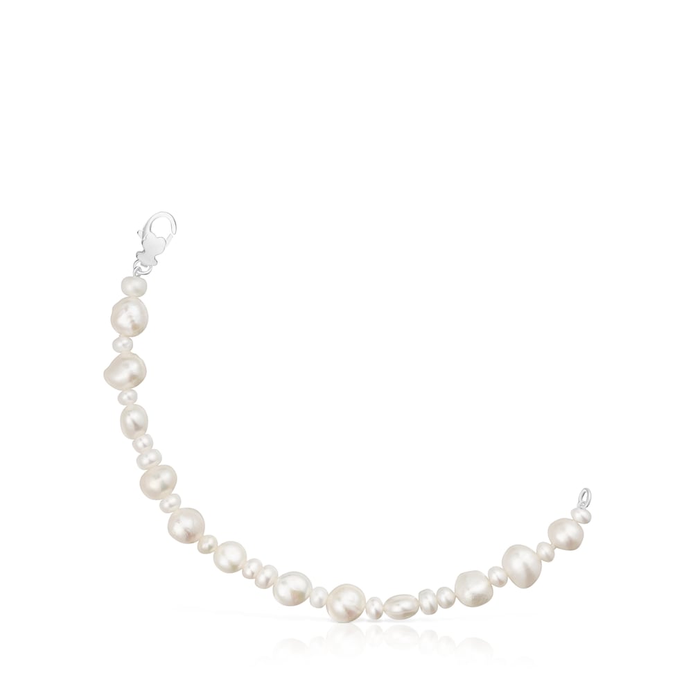 Pulsera de plata y perlas cultivadas grandes Sweet Dolls image number 0