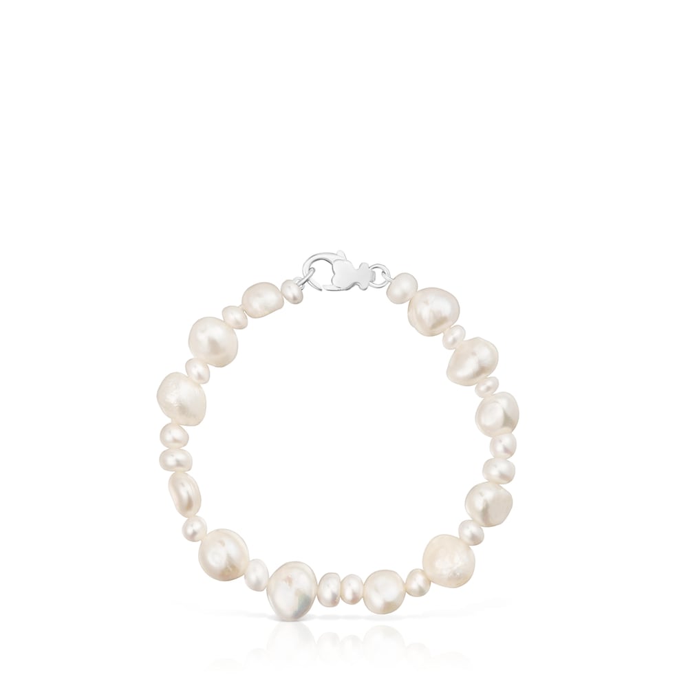 Pulsera de plata y perlas cultivadas grandes Sweet Dolls image number 1